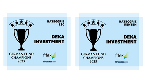 Signet der German Fund Champions 2025 in der Kategorien Renten und ESG