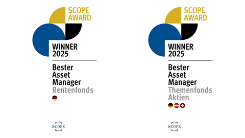 Signet der Scope Awards 2024 für den besten Asset Manager Rentenfonds