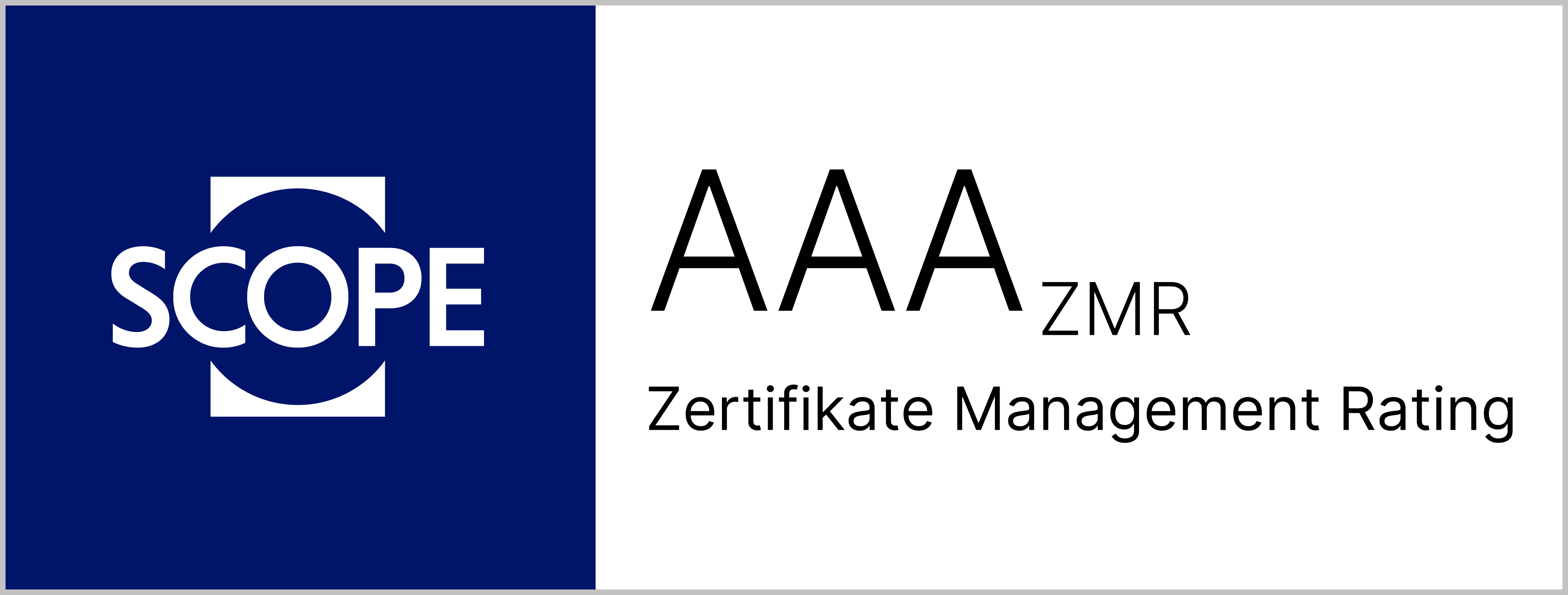 Scope Zertifikate Management Rating